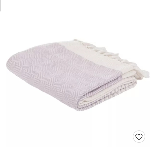 Kayra Throw Blanket - Purple/Beige - 50" x 60" - Picture 3 of 5